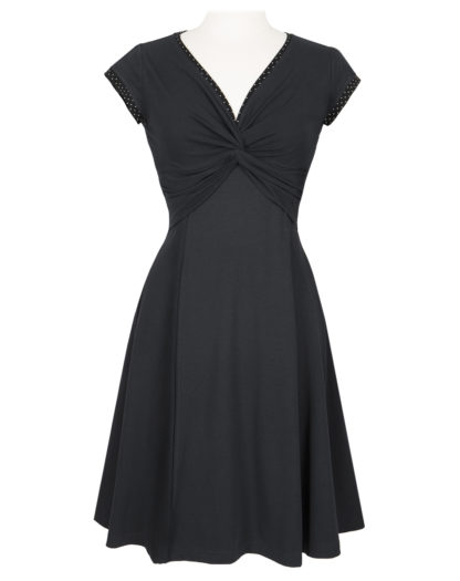 Twist dress - Black - A nice everyday dress made from Eco cotton