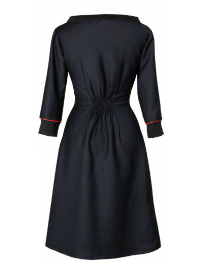 PreLoved Jeanett - Sort/Grøn kjole - Image 4