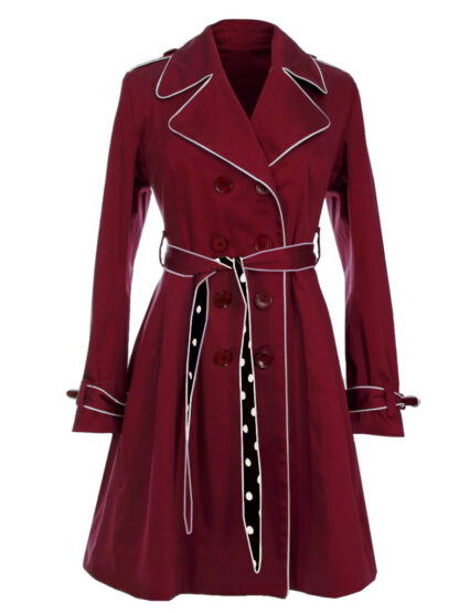 PreLoved: Geena - Rød trenchcoat