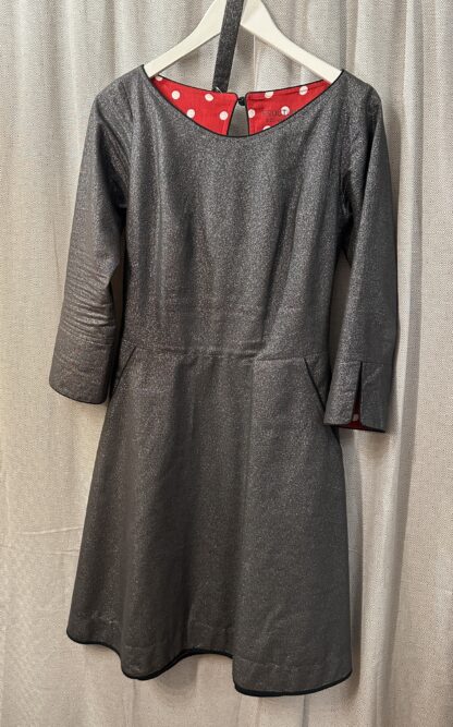 PreLoved Leonora - Sort/Sølv glimmerkjole - Image 2