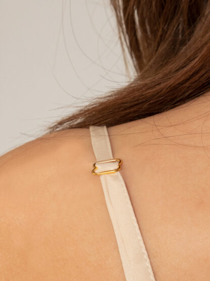 Silke - kjole med strech | Champagne - Image 7