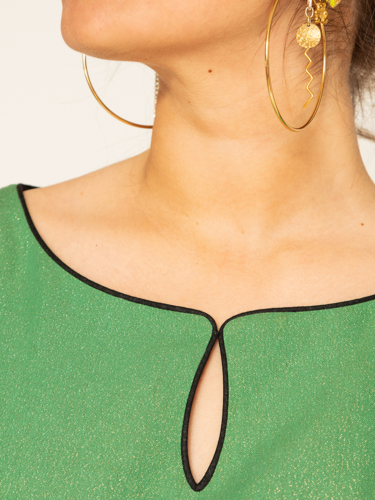 Claudia - Grøn glitter kjole - Image 4