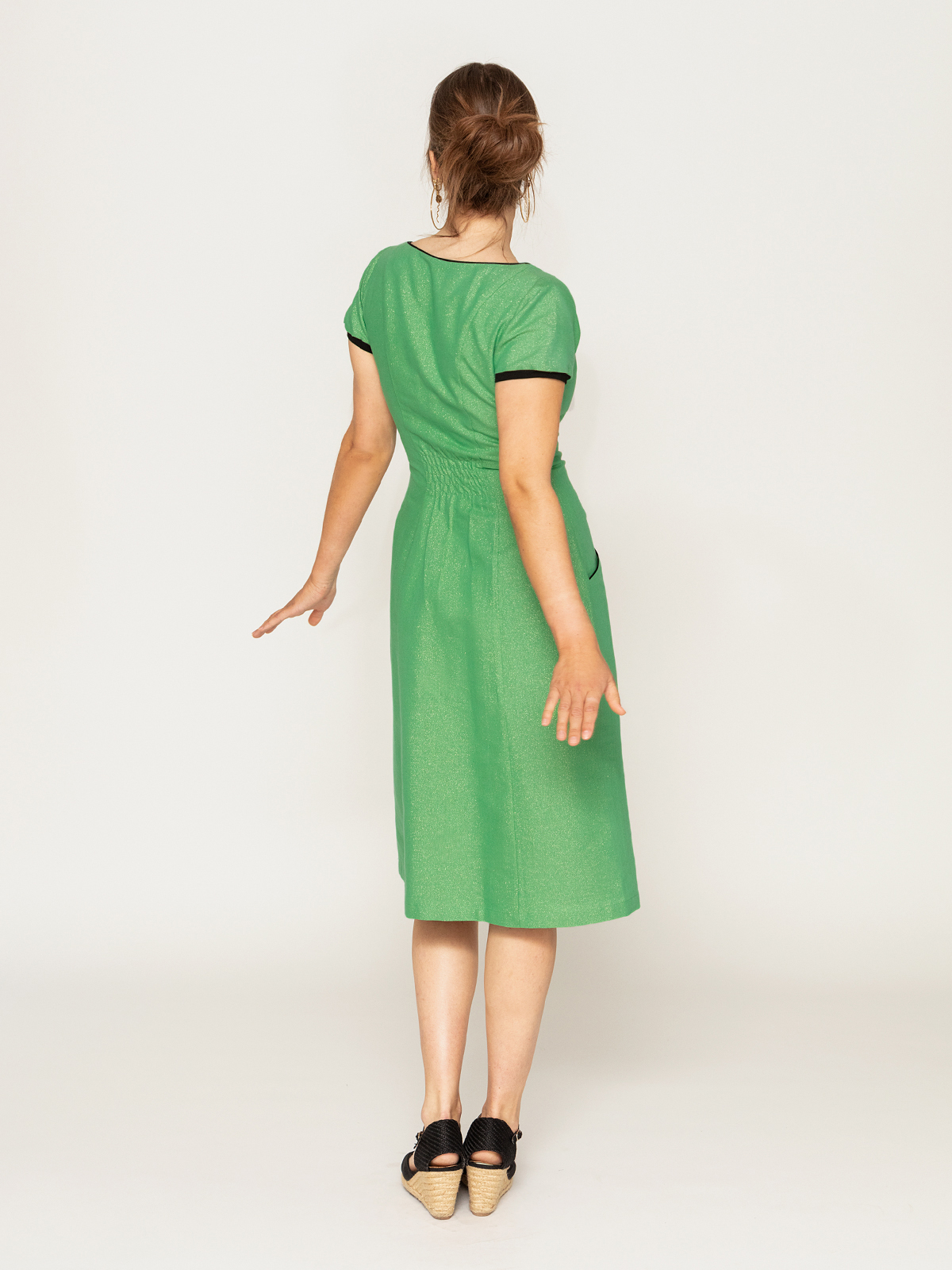 Claudia - Grøn glitter kjole - Image 5