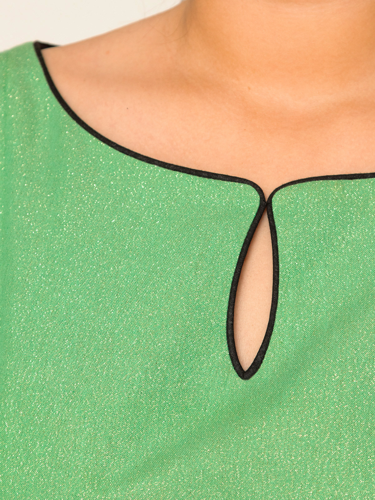 Claudia - Grøn glitter kjole - Image 3