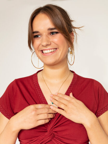 Twist - Mørkerød | Prikket kant - Image 8