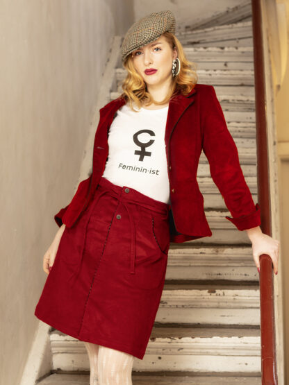 Fallulah | Rød fløjlsblazer - Image 3