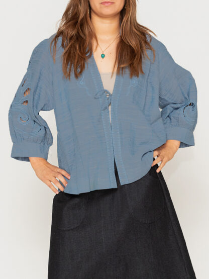 Nicole skjortebluse - Blå - Image 2