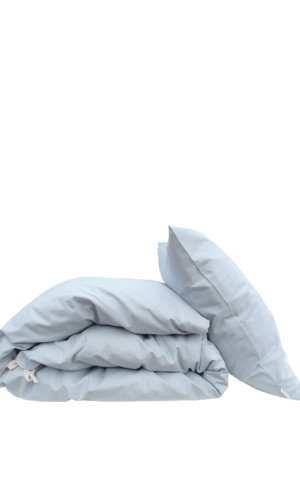 Sea Blue Chambray sengetøj i økologisk bomuld