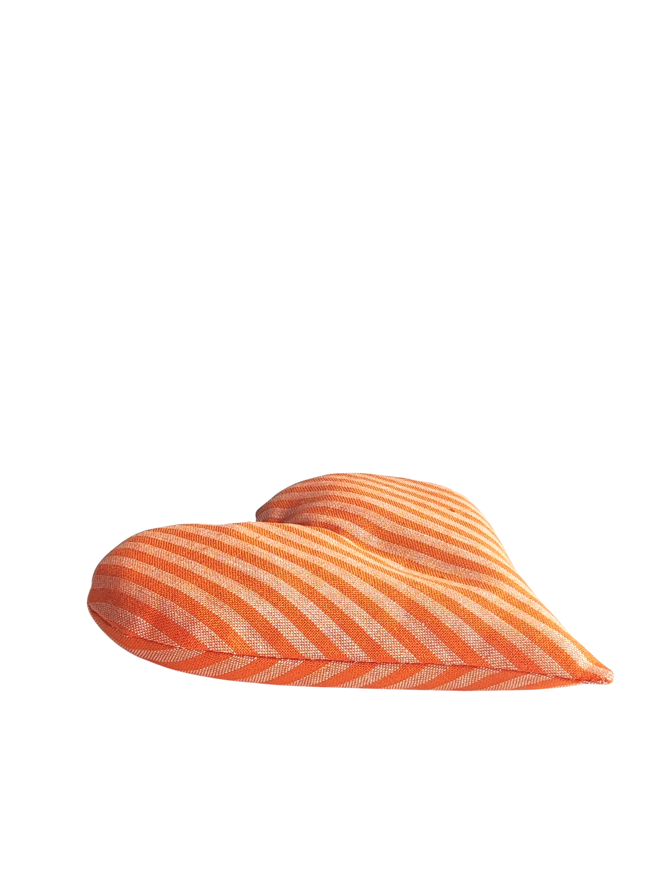 Orange-orange stribe, lunt hjerte i økologisk bomuld