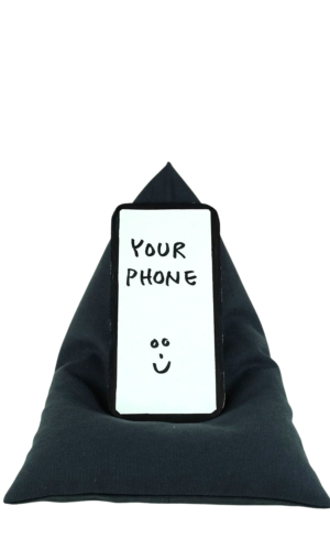 Økologisk telefonpude aubergine